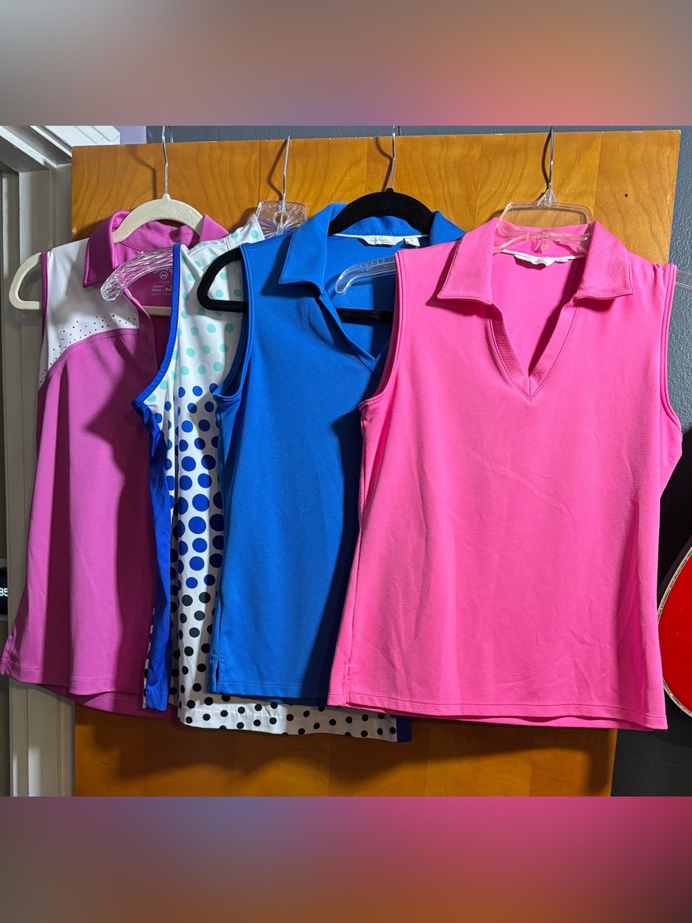 Bundle of 4 Sleeveless Polo Tops, Size Small